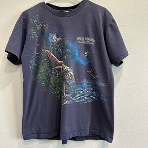 VTG 90’s Bengal Swimming Graphic tee,navy,Tiger,single stitch
